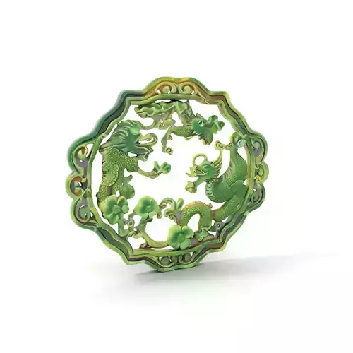 Emerald Dragon Medallion model pack