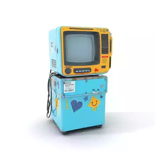 Retro TV Arcade model pack Low-poly 3D model