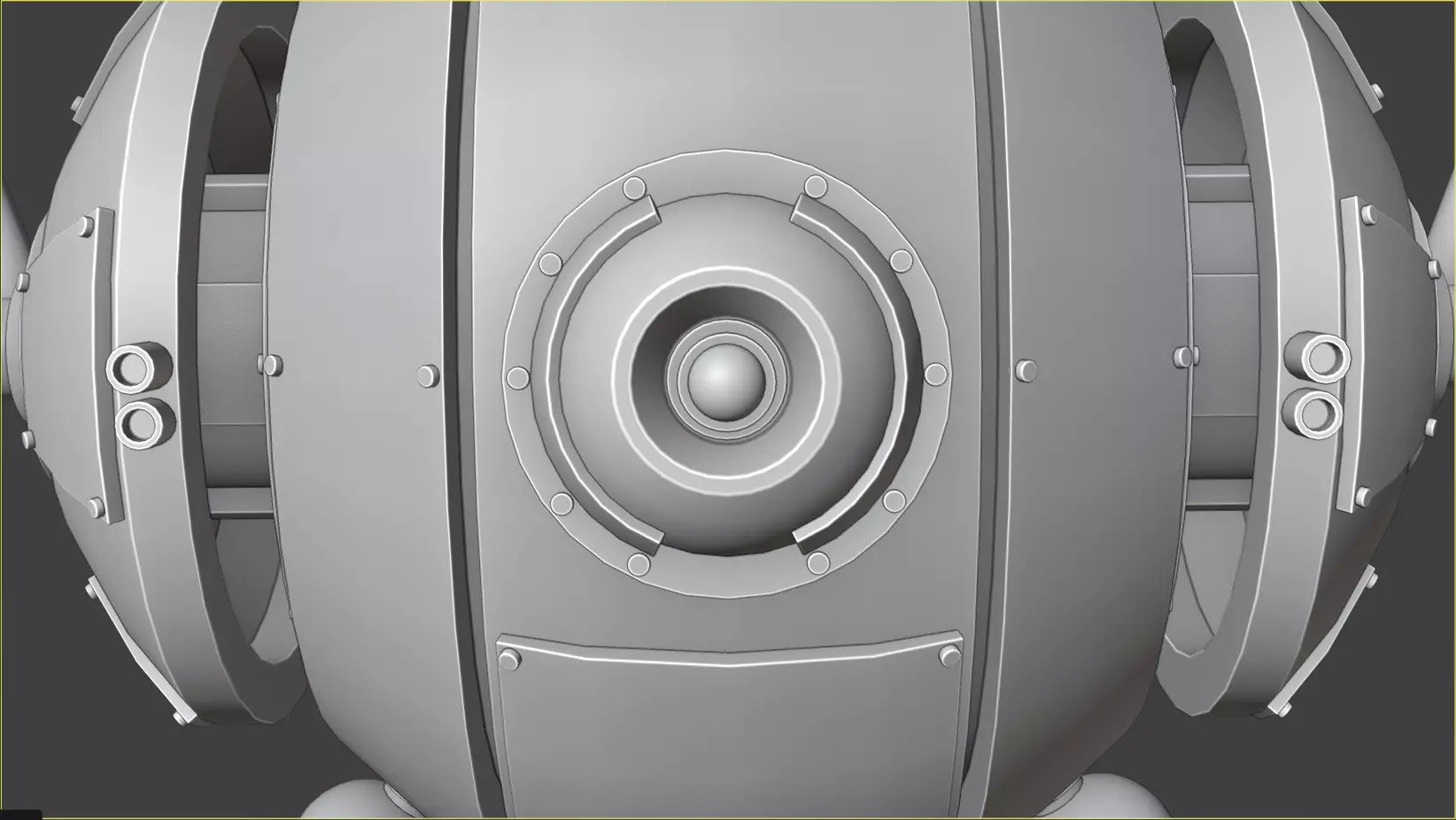 SciFi Machanical Robot Low-poly 3D model_12