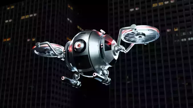 SciFi Machanical Robot Low-poly 3D model SciFi Machanical Robot Low-poly 3D model