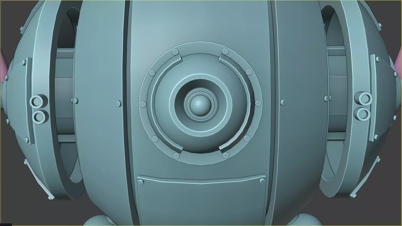 SciFi Machanical Robot Low-poly 3D model_13