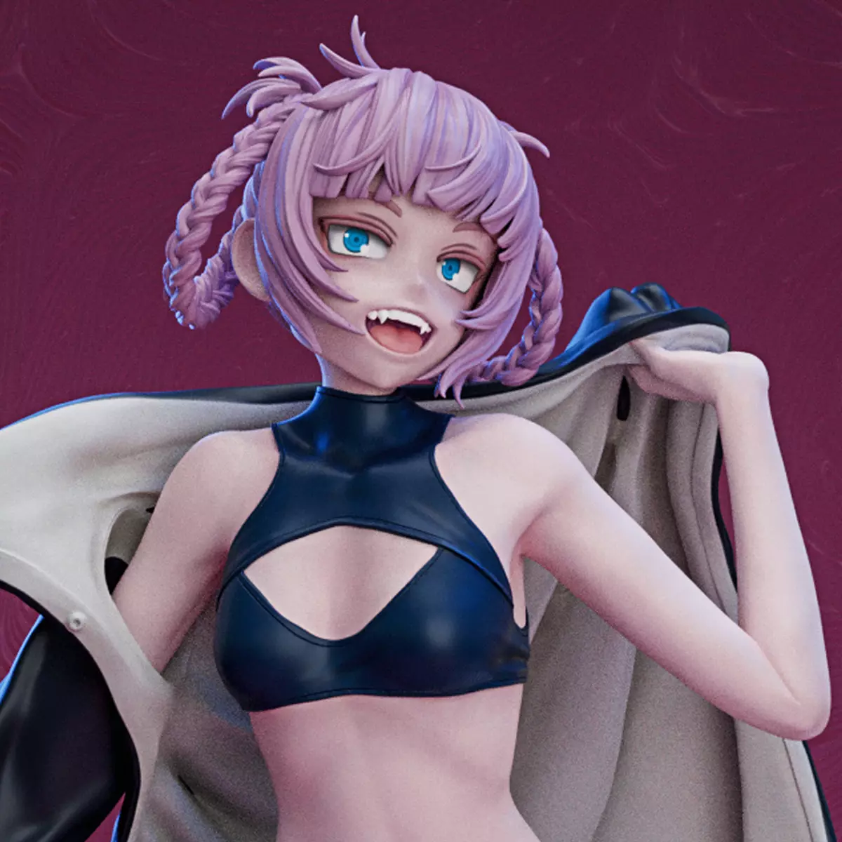 Nakuza Nanakusa Statue 275mm Yofukashi no Uta Call of the Night 3D print model_1