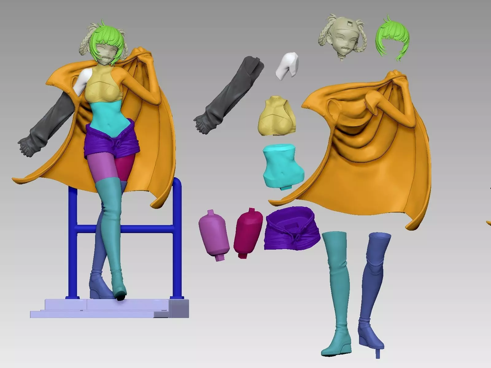 Nakuza Nanakusa Statue 275mm Yofukashi no Uta Call of the Night 3D print model_5