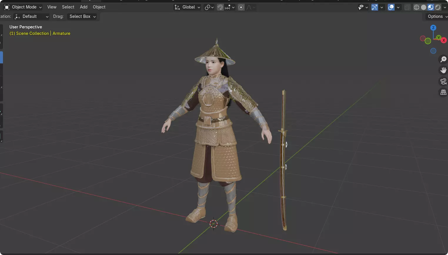 Realistic Oriental Young General Mulan MaChao  LuoCheng Prince Low-poly 3D model_18