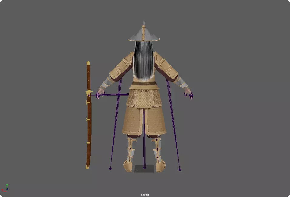 Realistic Oriental Young General Mulan MaChao  LuoCheng Prince Low-poly 3D model_22