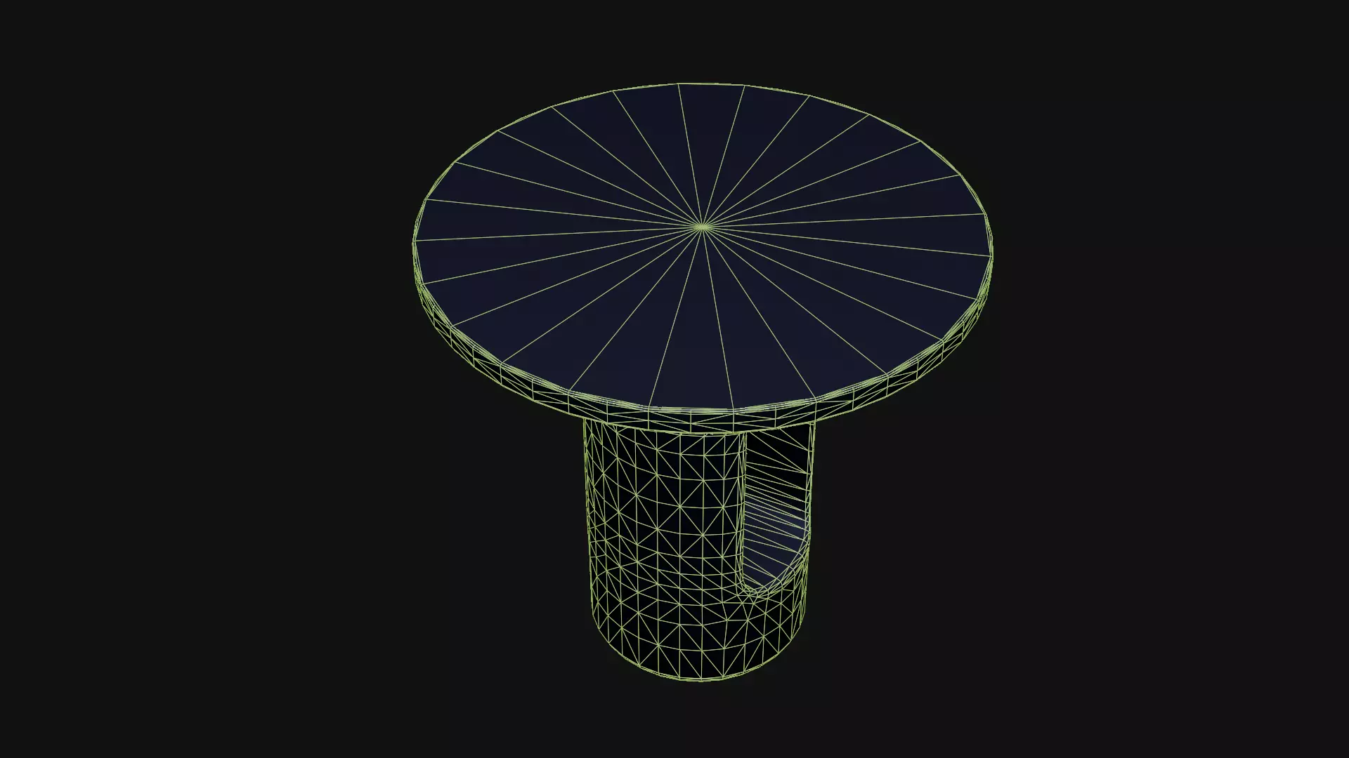 Modern Side Table Low-poly 3D model_8