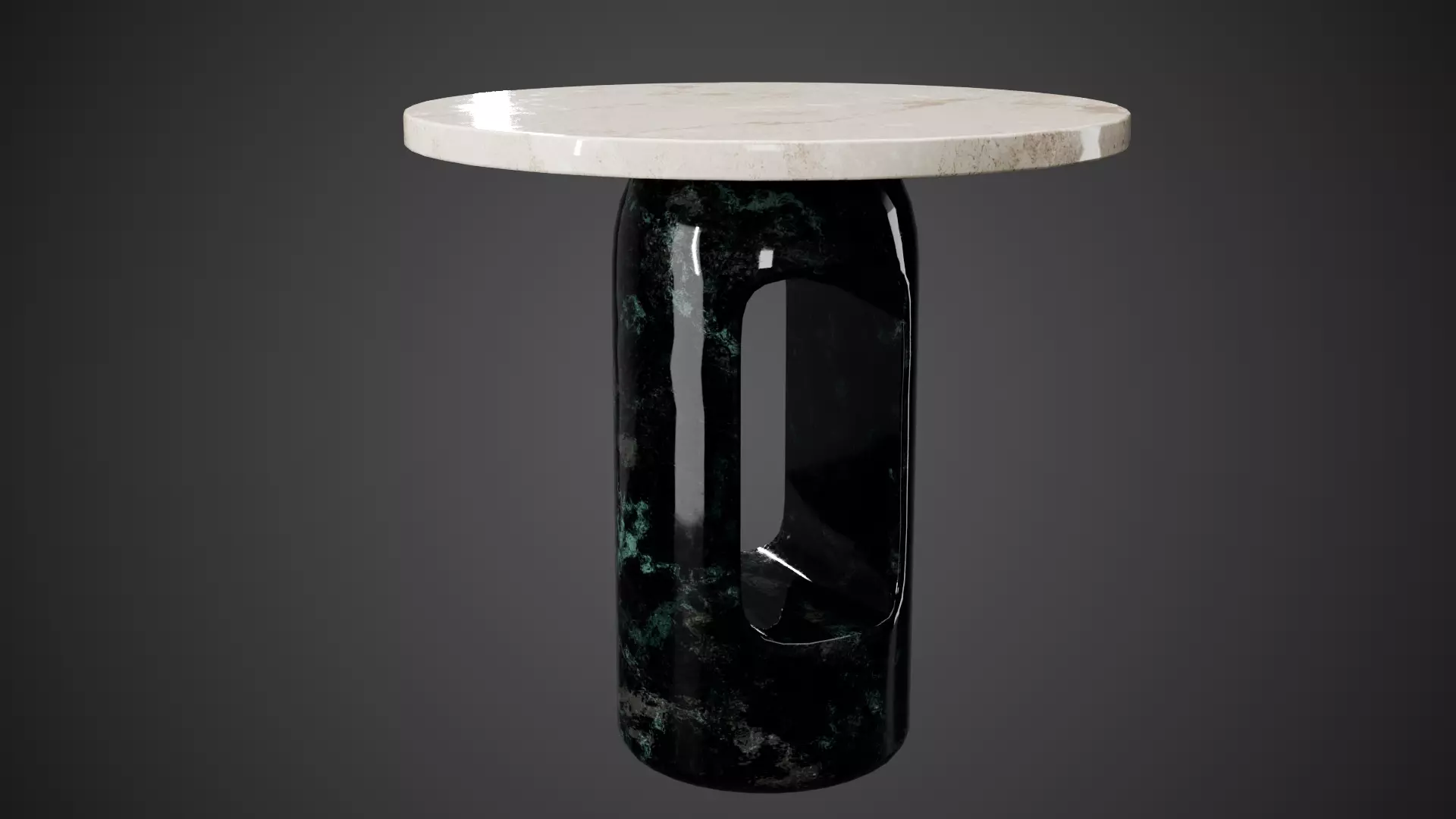 Modern Side Table Low-poly 3D model_2