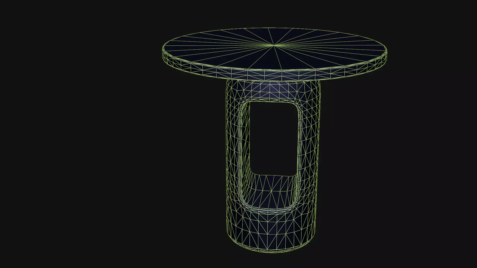 Modern Side Table Low-poly 3D model_6