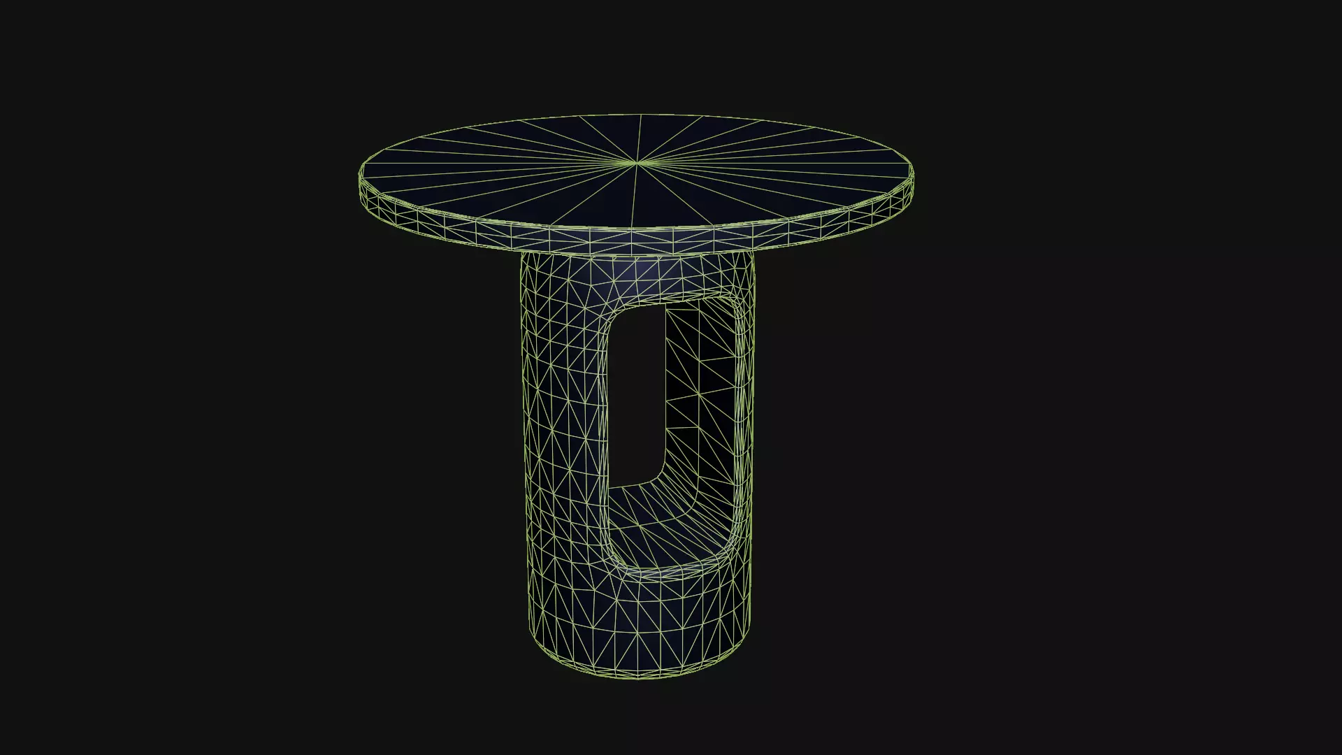 Modern Side Table Low-poly 3D model_5