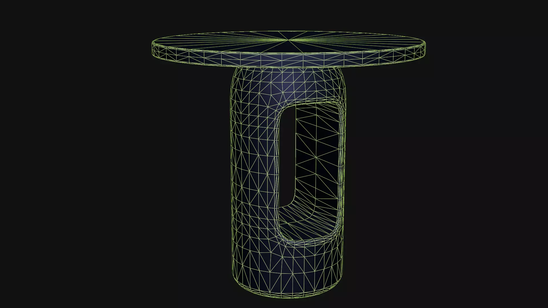 Modern Side Table Low-poly 3D model_7