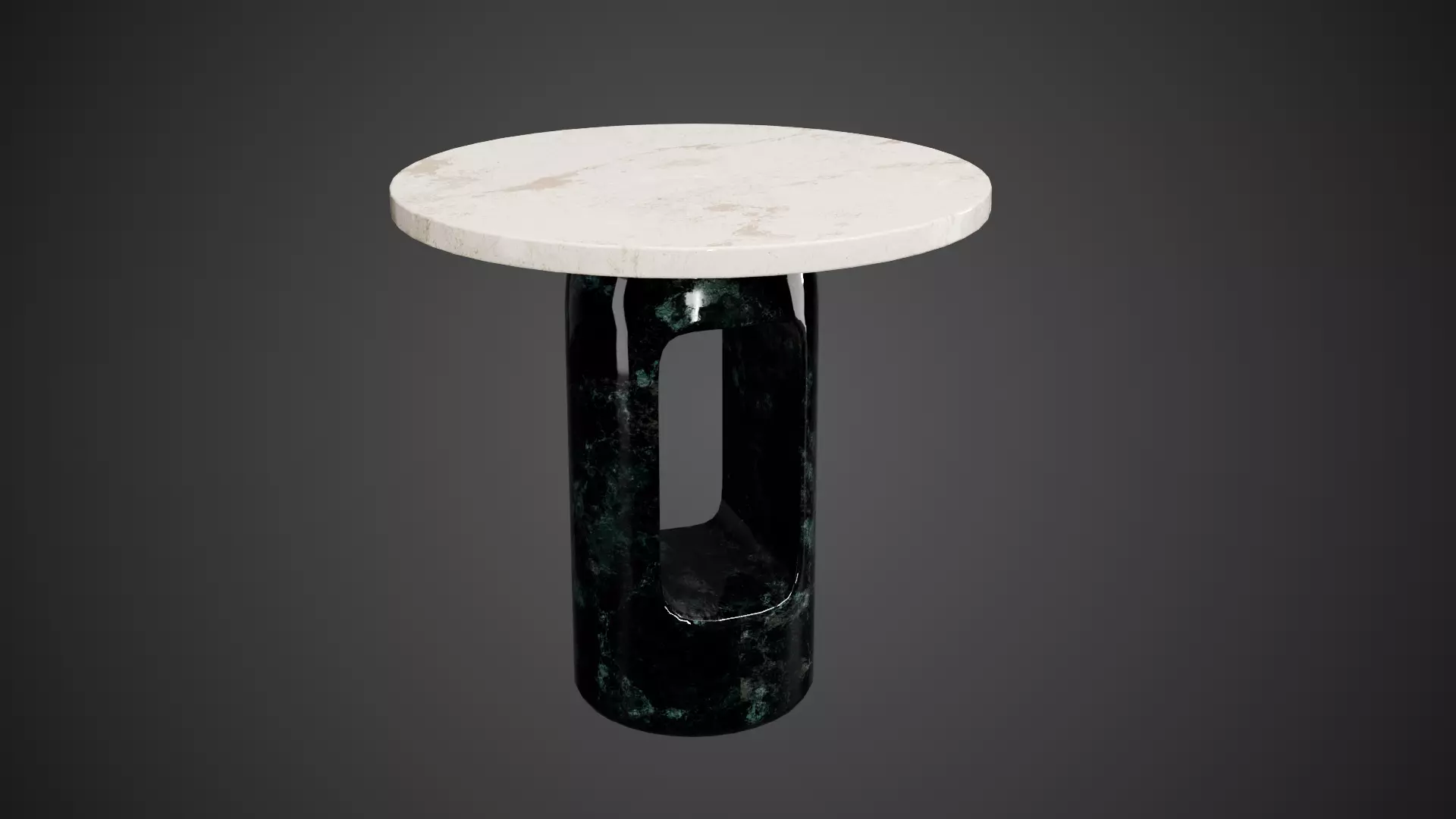 Modern Side Table Low-poly 3D model_0