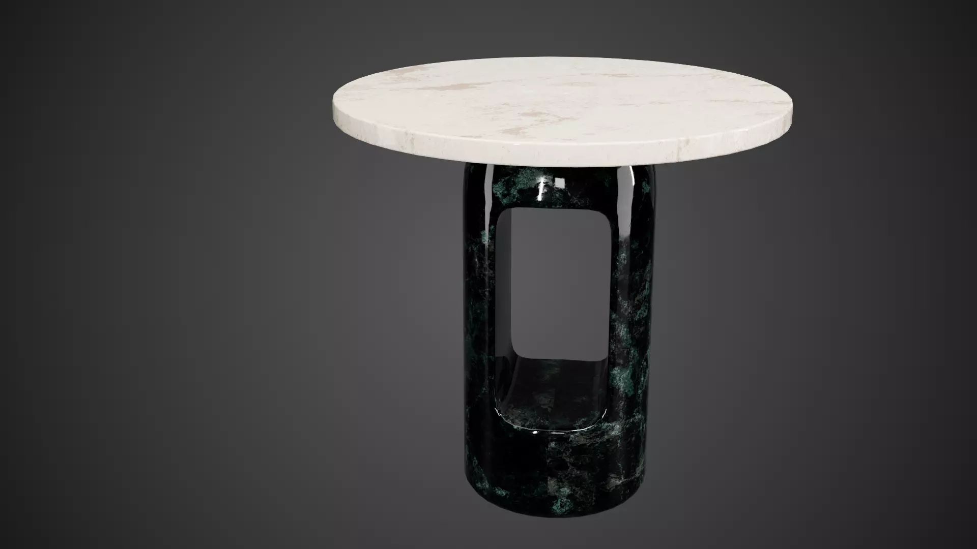 Modern Side Table Low-poly 3D model_1