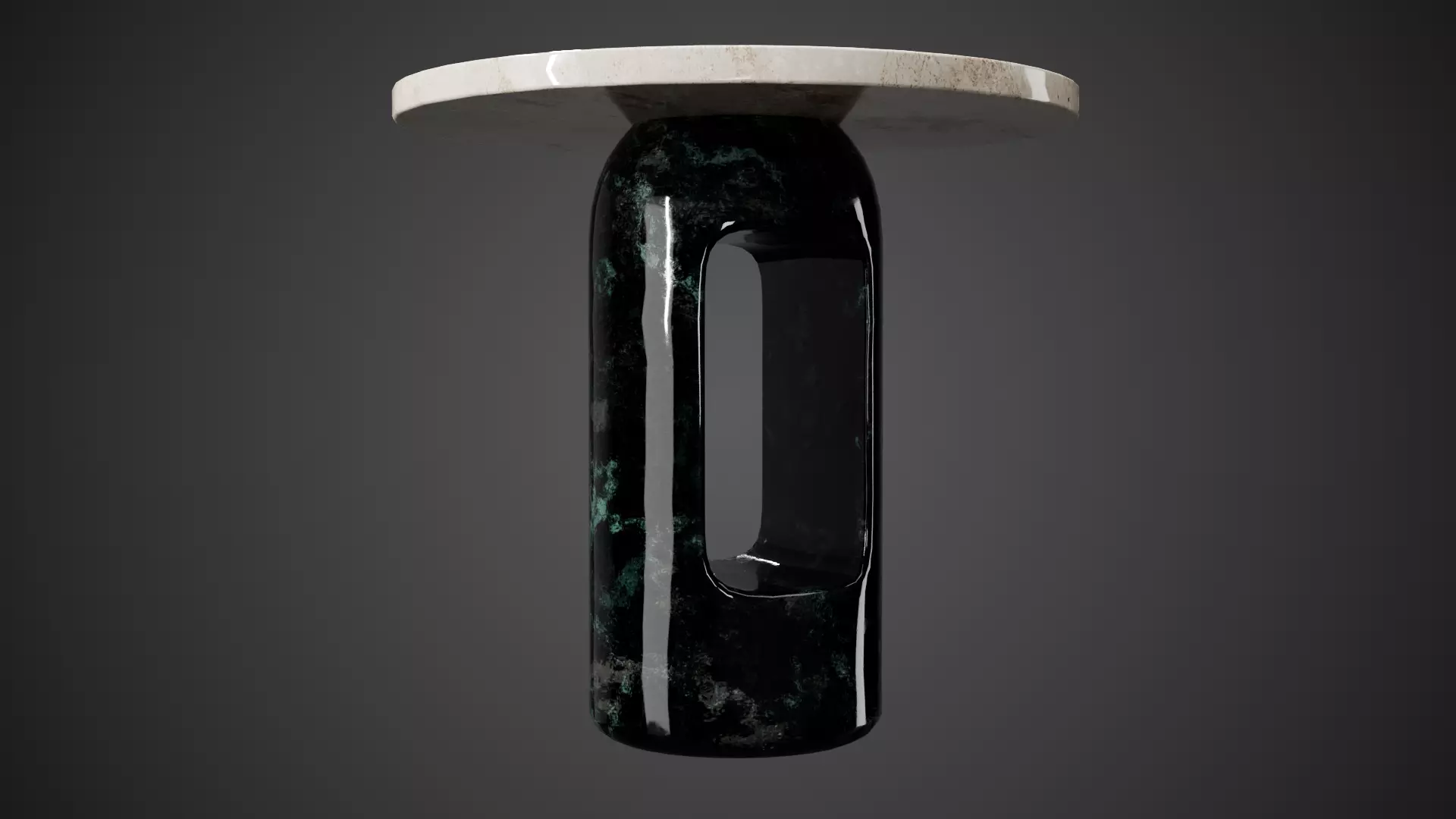 Modern Side Table Low-poly 3D model_4