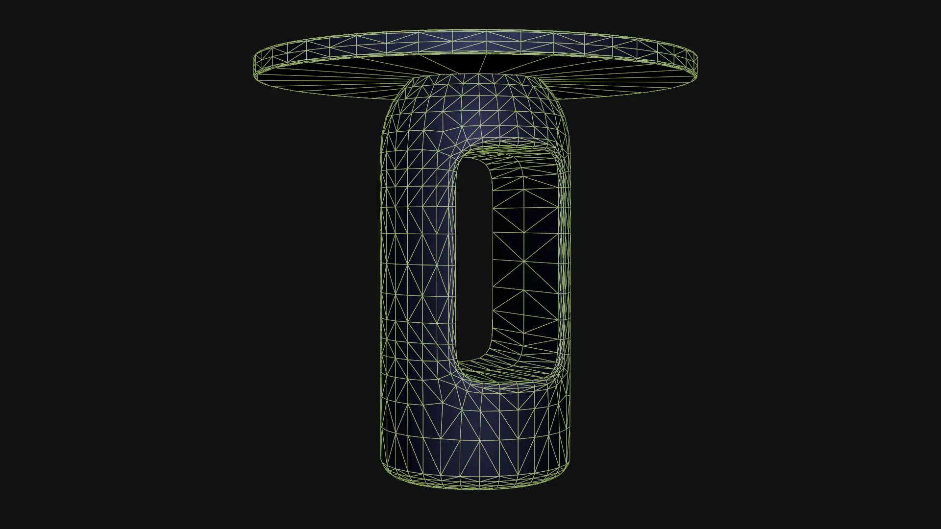 Modern Side Table Low-poly 3D model_9