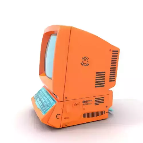 Retro Orange Computer model pack Low-poly 3D model