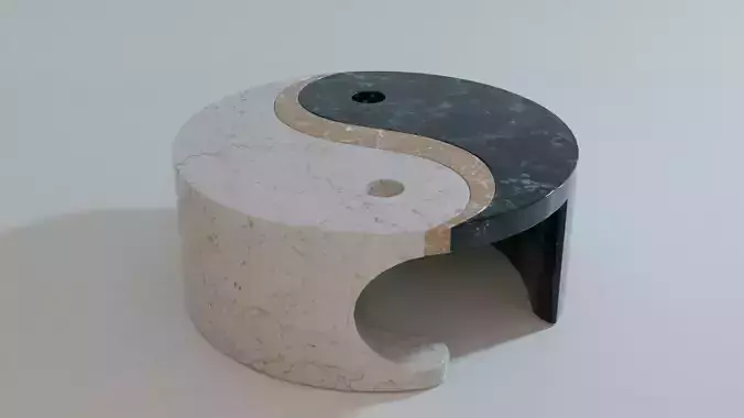 Yin Yang Coffee Table Low-poly 3D model