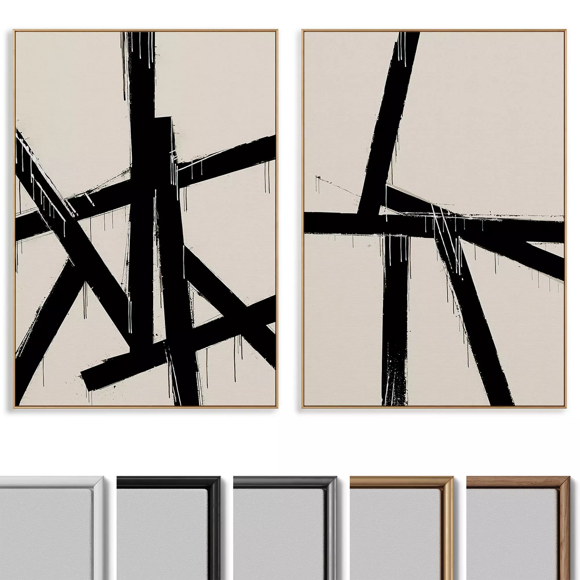 Abstract Painting Frame set 3D model_0