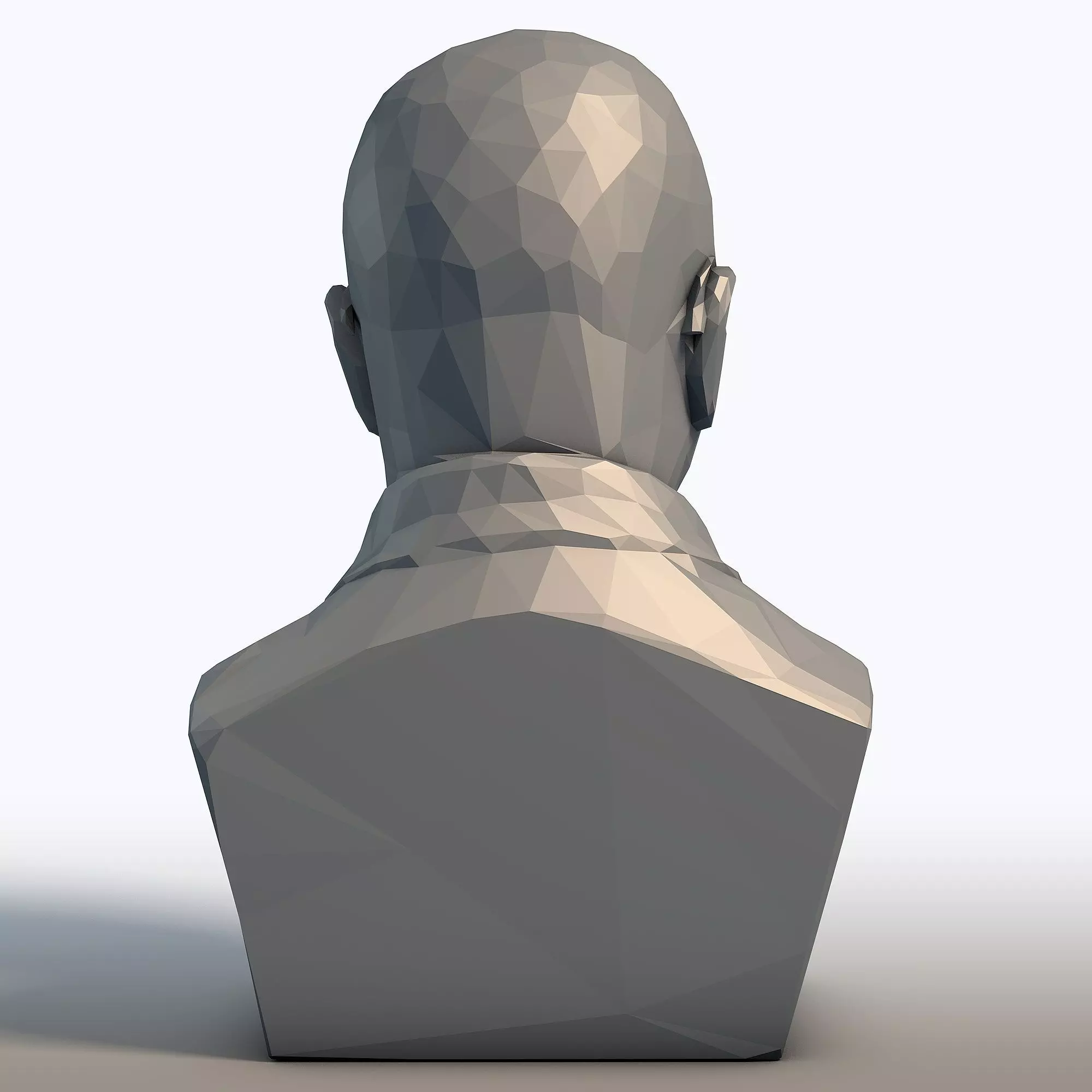 Walter White Bust Breaking Bad Heisenberg Low Poly Sculpture 3D print model_4