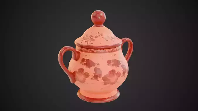 Sugar Bowl Low-poly 3D model