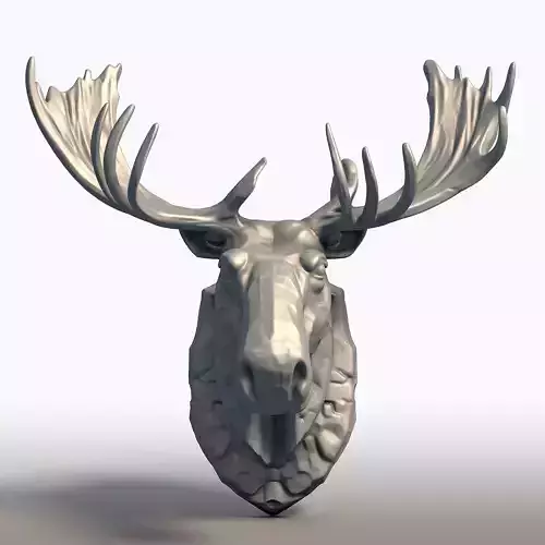 Moose Head Wall Sculpture Majestic Wildlife Trophy 