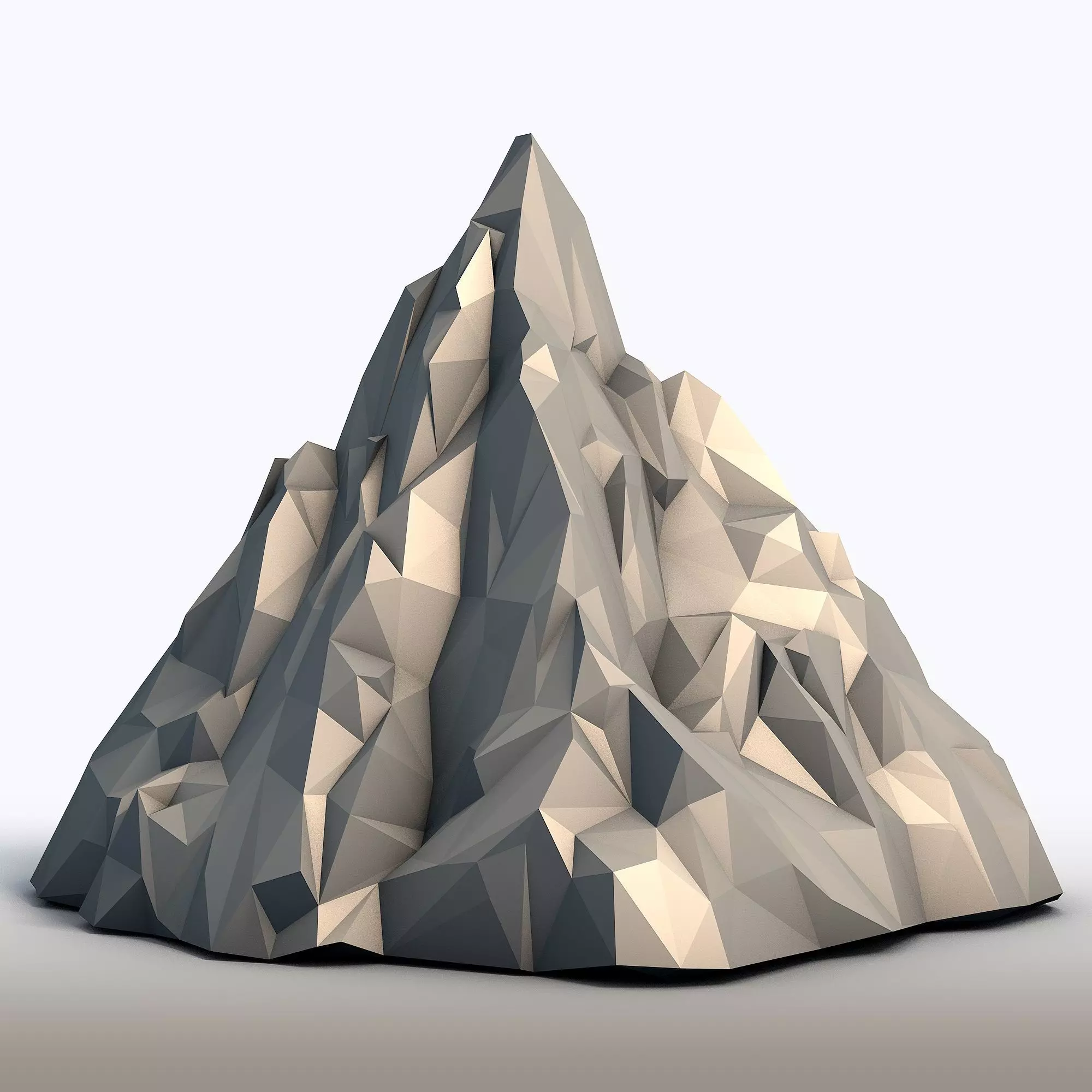 Low Poly Mountain Geometric Landscape Model 3D print model