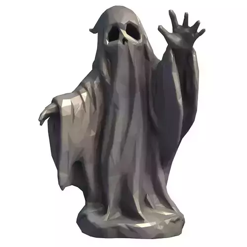Low Poly Halloween Ghost Geometric Ghost Sculpture  3D print model