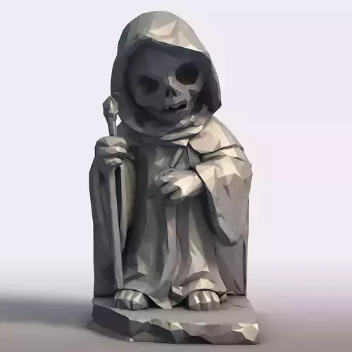 Low Poly Halloween Ghost Geometric Ghost Figure  3D print model