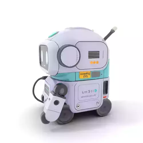 Lilac Service Robot model pack Low-poly 3D model