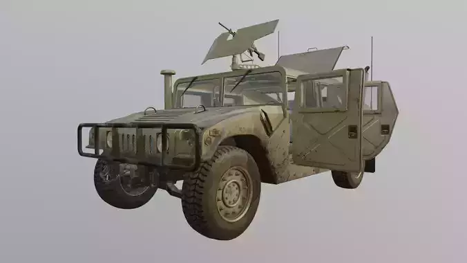 USA modern Humvee Military Armored vehicle 3d model