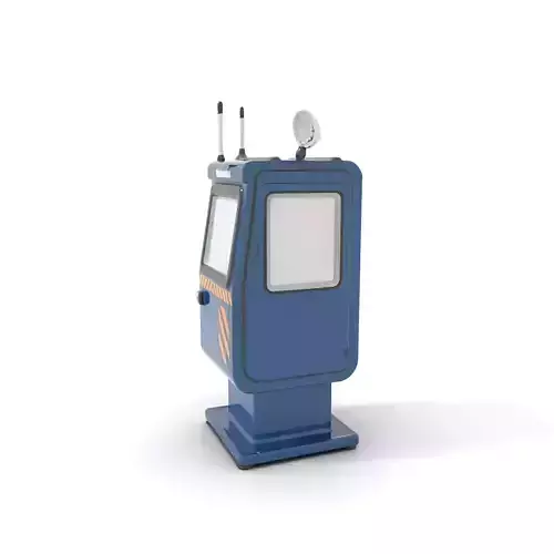 Blue Surveillance Booth model pack Low-poly 3D model