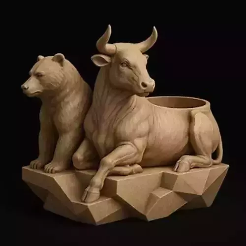 The Clash of Strengths 3D Pen Holder Sculpture