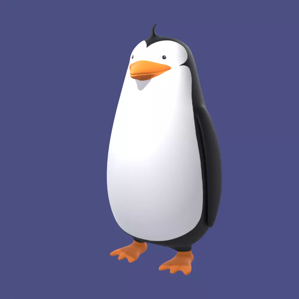 Hand Painted Penguin Free 3D model
