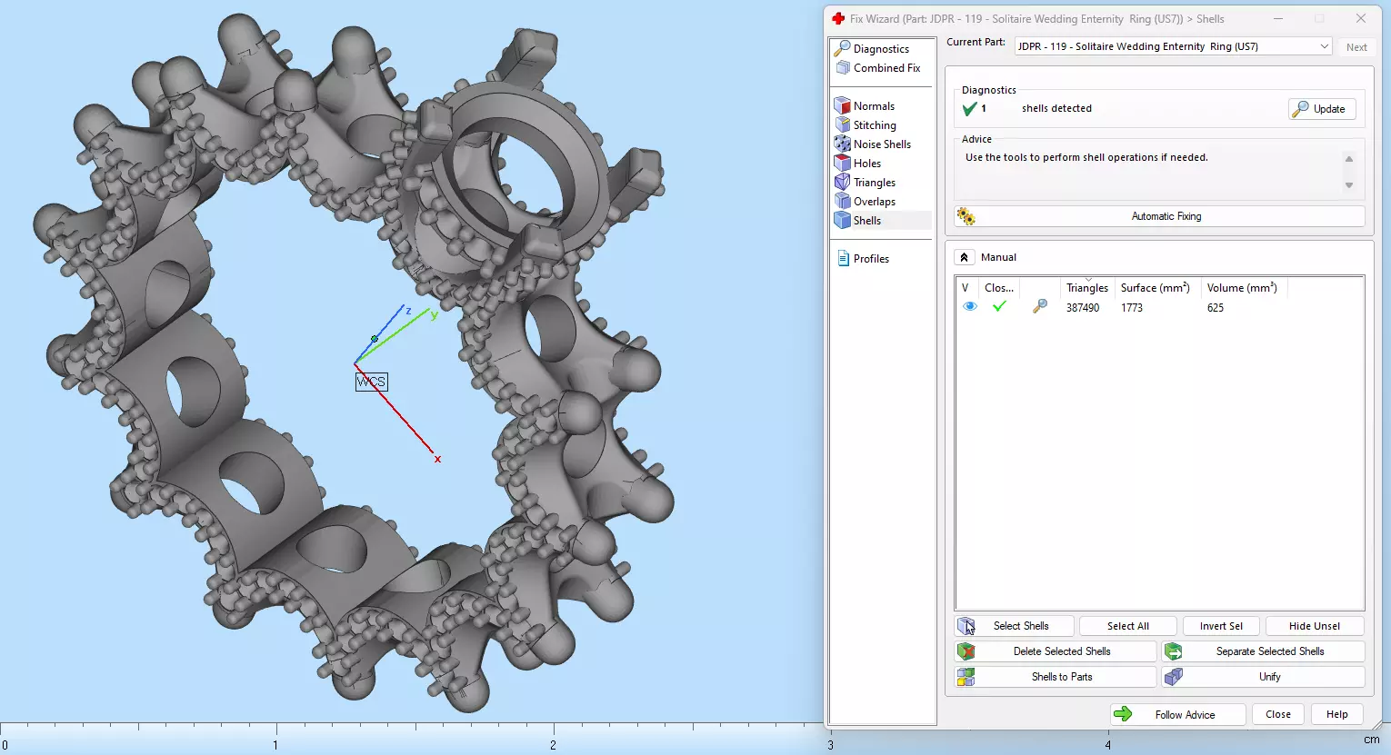 Custom Solitaire - Pointer Diamond Eternity Band - Wedding Ring 3D print model_18