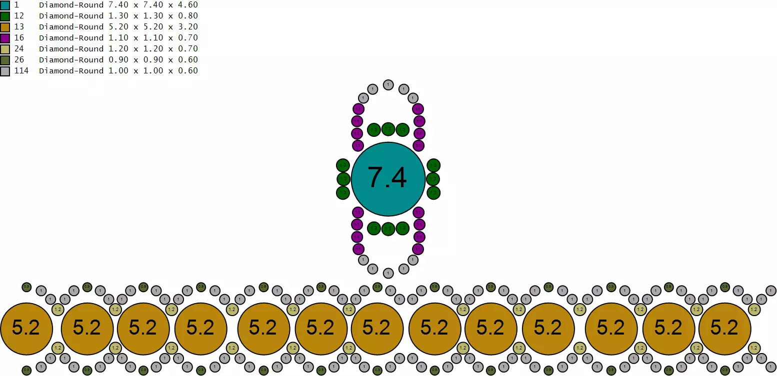 Custom Solitaire - Pointer Diamond Eternity Band - Wedding Ring 3D print model_16