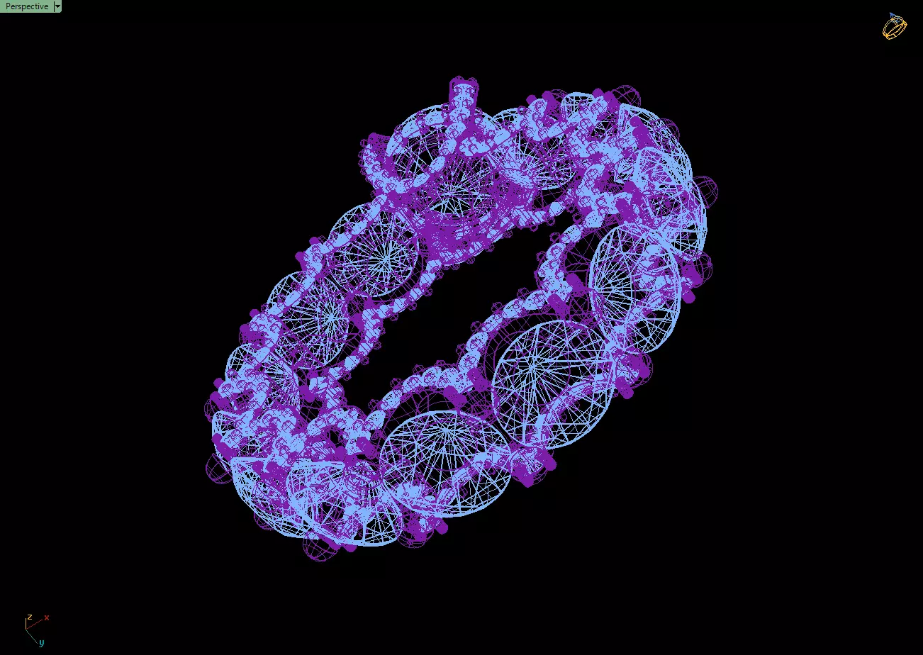 Custom Solitaire - Pointer Diamond Eternity Band - Wedding Ring 3D print model_15