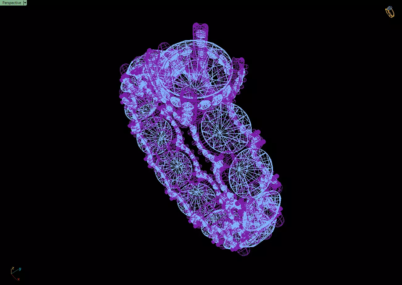 Custom Solitaire - Pointer Diamond Eternity Band - Wedding Ring 3D print model_14