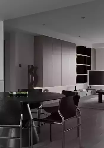 Modern living room dining room interior scenes 505 3D model