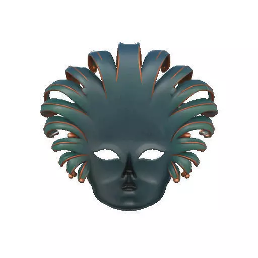 2467 Venetian Carnival Mask Color 3D Model 3D print model_22