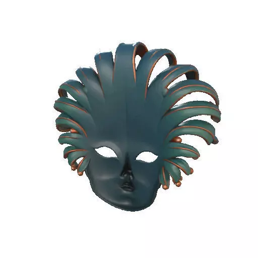 2467 Venetian Carnival Mask Color 3D Model 3D print model_20