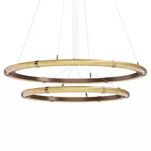 Strata Two-Tier Circular Pendant Light by J Adam Co