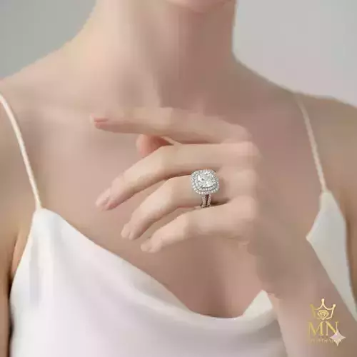 Eternal Grace Double Halo White Gold Engagement Ring