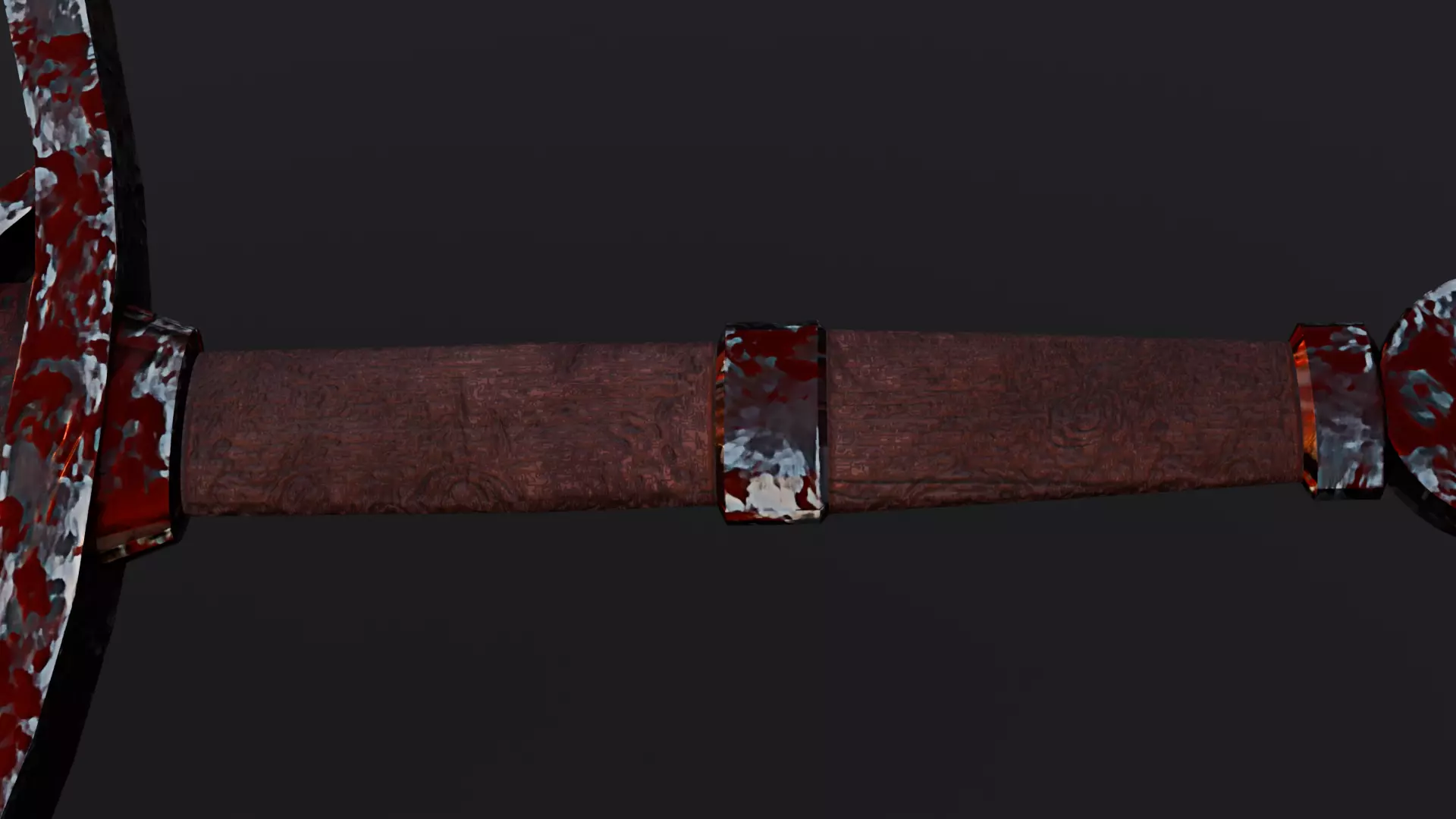 Dark Wound Sword Blood-Stained Medieval Fantasy Game Ready  Low-poly 3D model_6