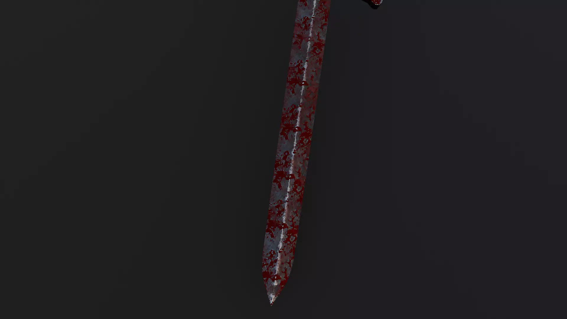 Dark Wound Sword Blood-Stained Medieval Fantasy Game Ready  Low-poly 3D model_4