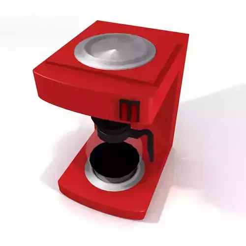 Coffee percolator machine for VR low poly games