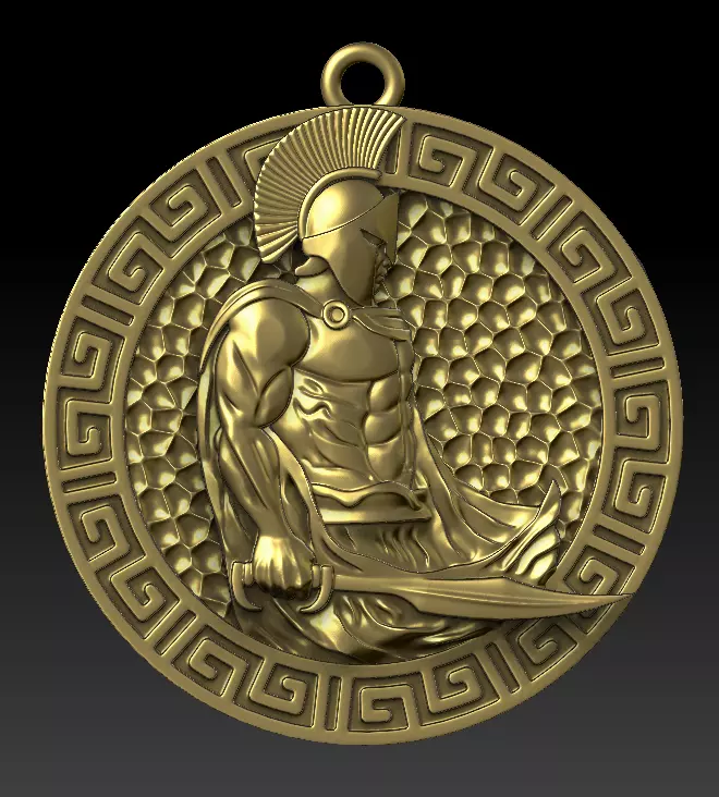 Ancient Roman Warrior Pendant 3D Model 3D print model