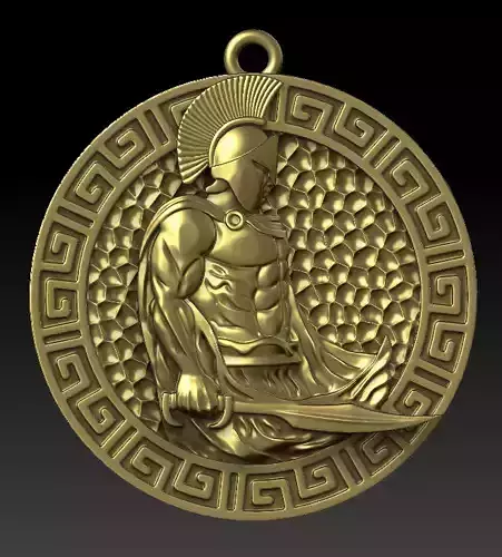 Ancient Roman Warrior Pendant 3D Model 3D print model