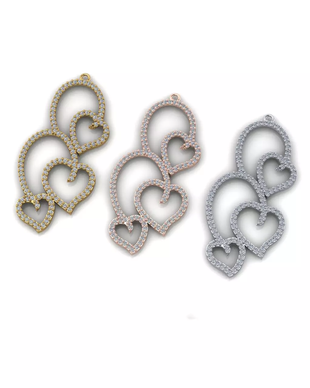 free jewelry pendant love heart Free 3D print model