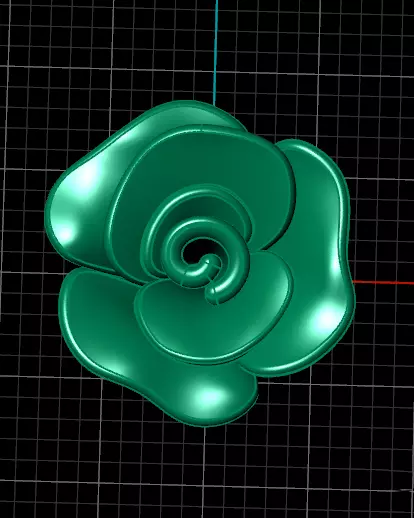 flower 3 part pendant 3D print model_1