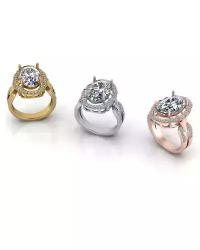 oval halo jewelry ring 