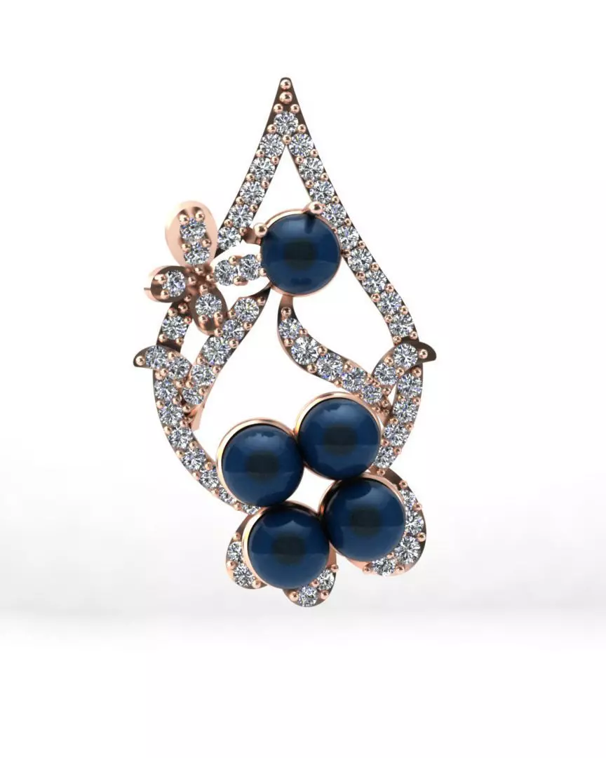 free jewelry pear pendant Free 3D print model